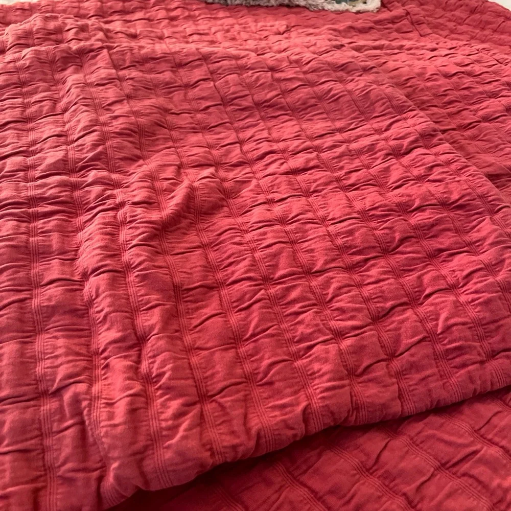 Eileen Fisher Home Organic Cotton Ripple Blanket with 2 Shams